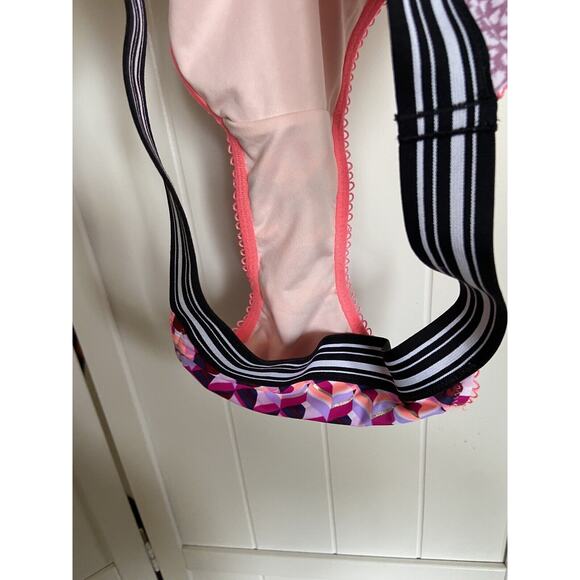 Victoria's Secret Womens Bikini Bottoms Sz M Cheeky Geometric Foil Coral Purple - Picture 5 of 5